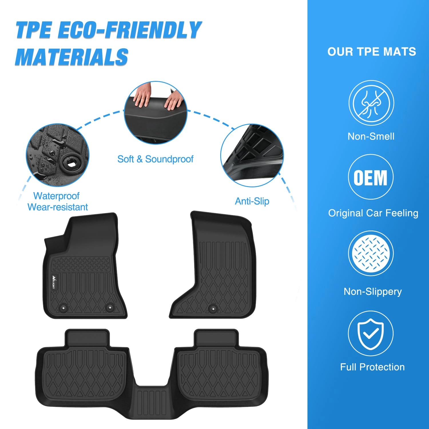 TPE Floor Mats - Dodge Charger AWD Chrysler 300 AWD 2011-2023
