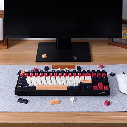 PBT Japanese Black White Keycaps - Cherry Profile