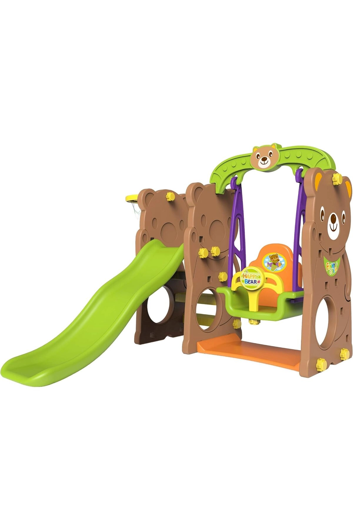 COLOR LAND CHILDRENS TOYS CENTER LLC Bear Slide with Swing CHD-161 - 1 Piece 1-5 Years