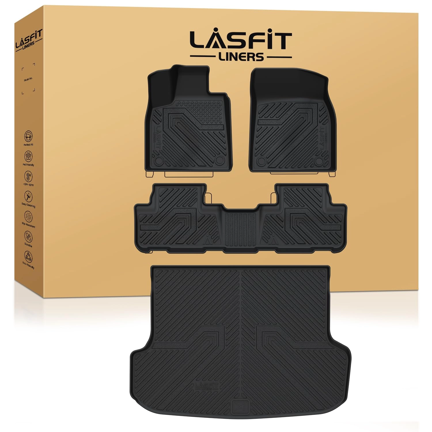 LASFIT Floor Mats&Trunk Mat - Lexus RX 2022 2021 2020 2019 2018 2017 2016 RX350 RX450h Front & Rear
