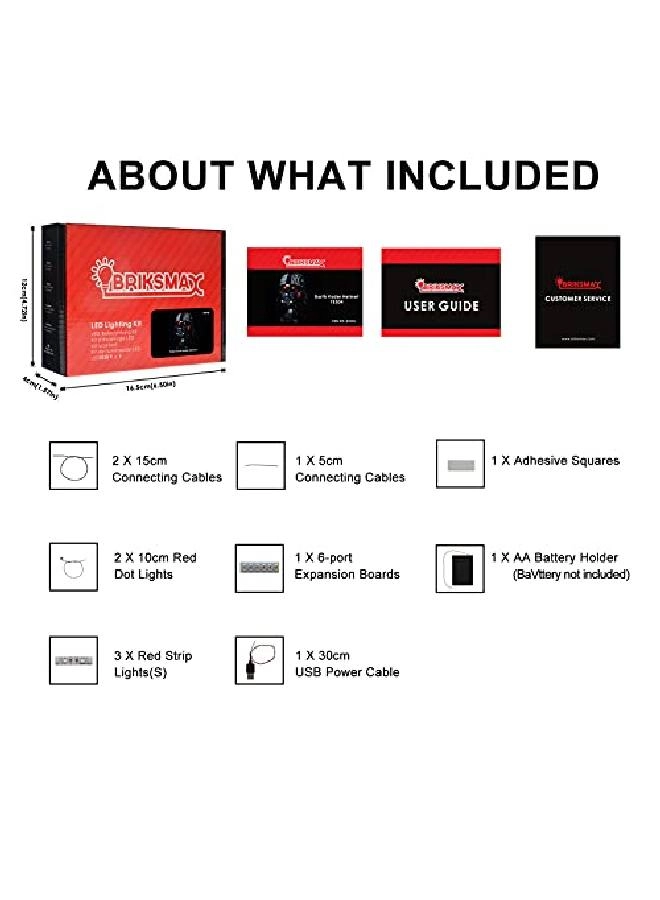 Led Lighting Kit For Darth Vader Helmet - Star Wars for LEGO 75304