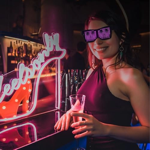 LED Glasses - Bluetooth App Control 31 Patterns Rechargeable
