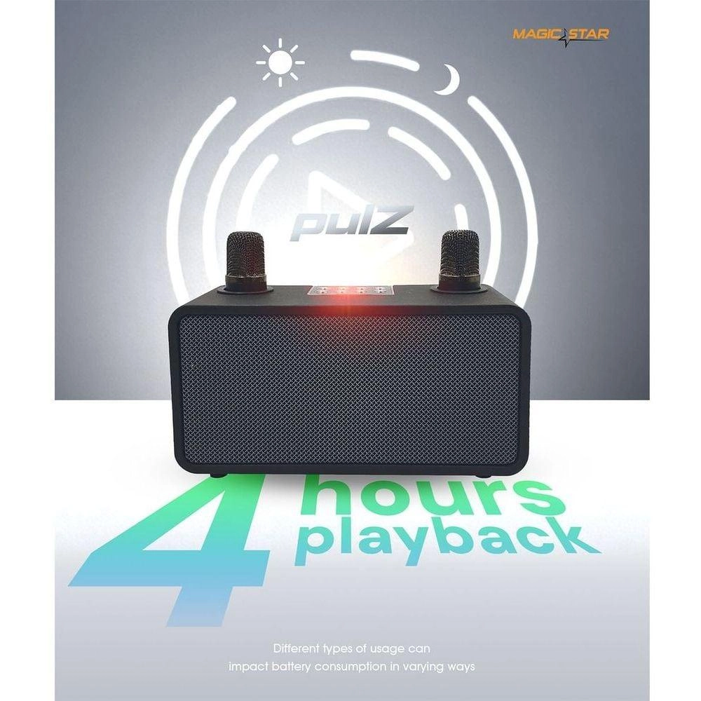 PulZ Mini Karaoke System - 2 Microphones