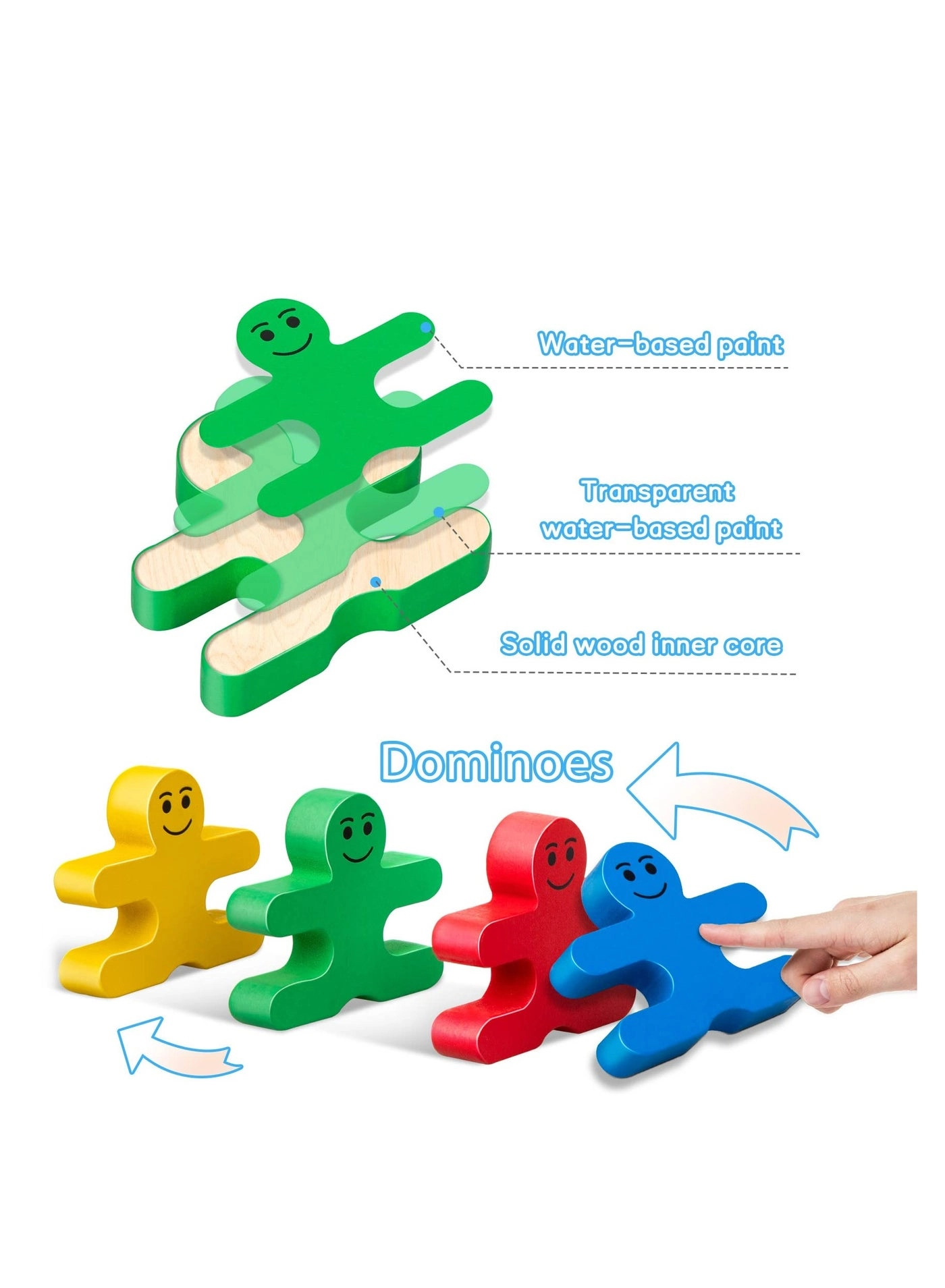 Wooden Stacking Blocks - 16 pcs