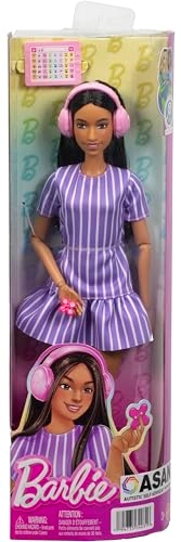 Barbie Fashionistas - Autistic Doll Purple Striped Dress