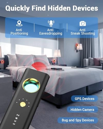 Hidden Camera Detector - 5 Levels Sensitivity 4 Professional Modes