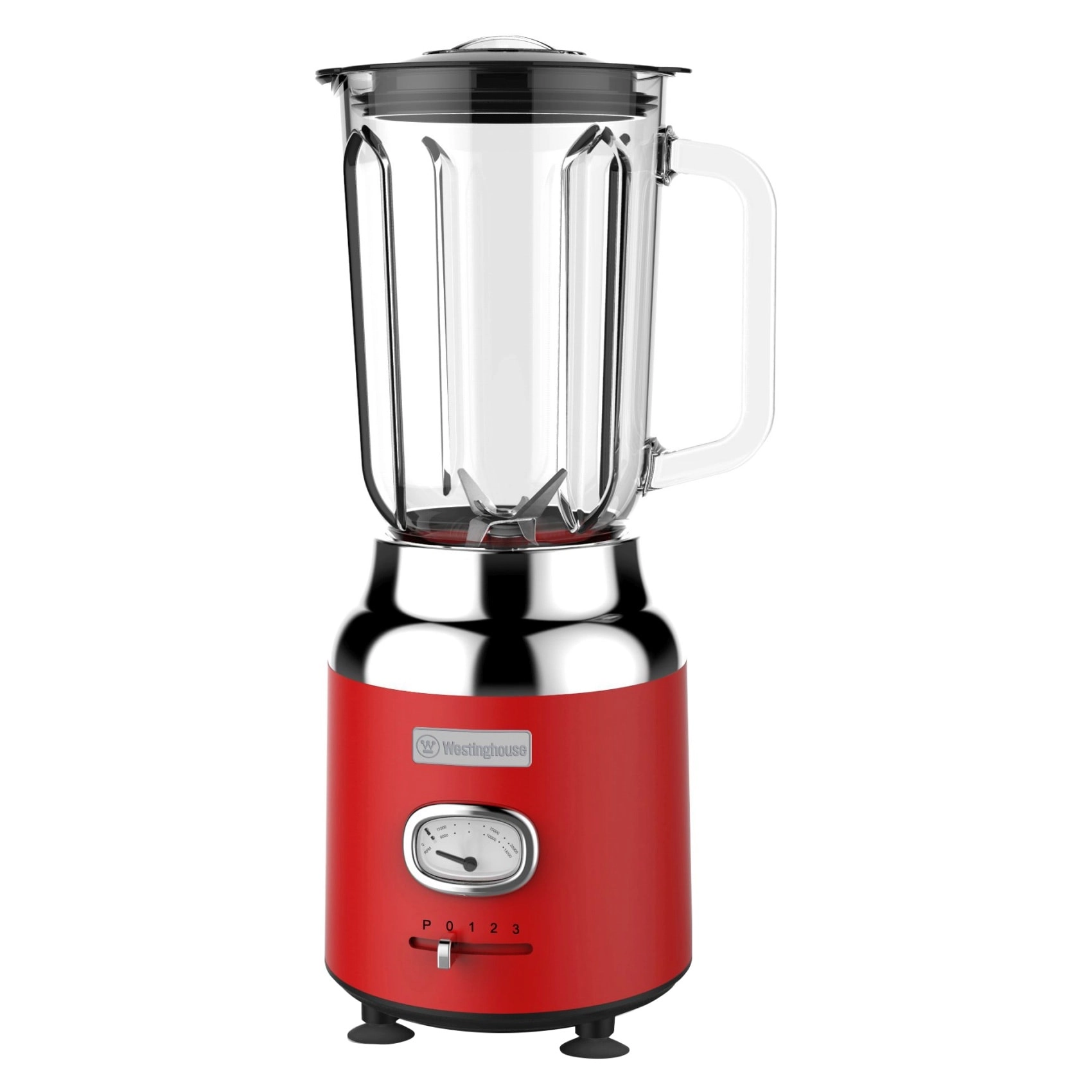 WKBE221URD - 3-Speed + Pulse, Glass Jug, Red