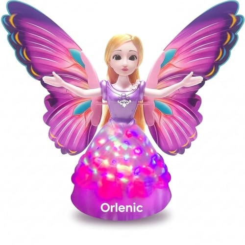 Angel Doll Music Box - Light-Up Rotating Colorful Butterfly Wings