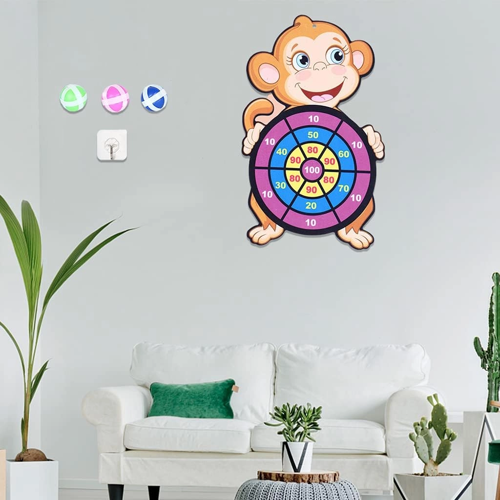 Target Sticky Ball Board - 1 board and 3 sticky balls over three years old