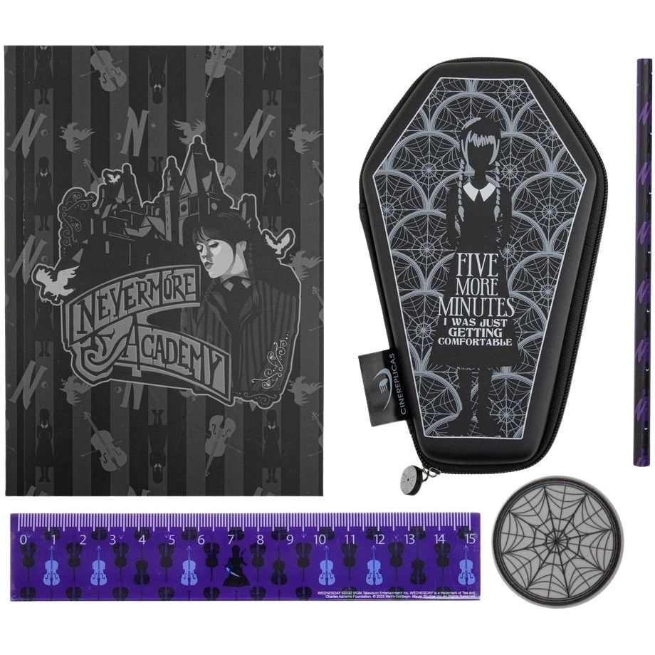 CINEREPLICA Wednesday's Coffin Stationery Set - 5 piece(s)