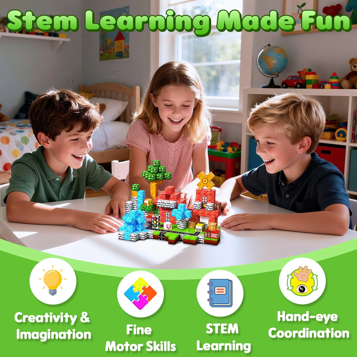 Magnetic Blocks - 100 pcs