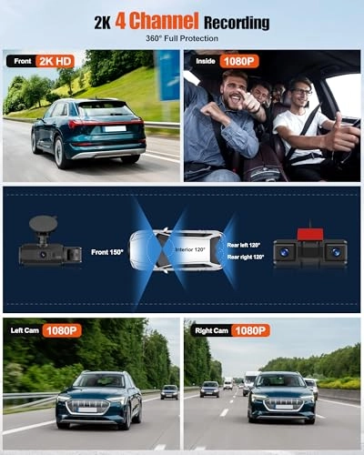 4 Channels Dashcam - 2560x1440 pixels