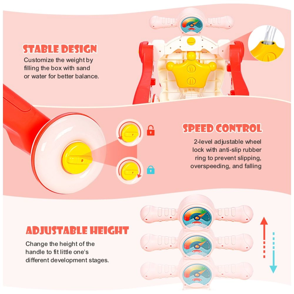 Baby Activity Walker - 3-In-1 Musical Educational