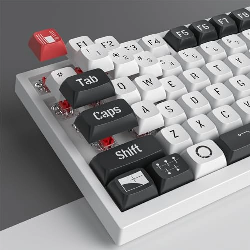 PBT Keycaps XDA Profile - 133 Keycaps Black-White