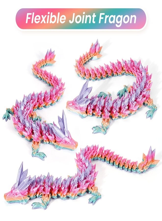 3D Printed Dragon Easter Egg - Mystery Crystal Articulated Fidget Toy Surprise Prefilled