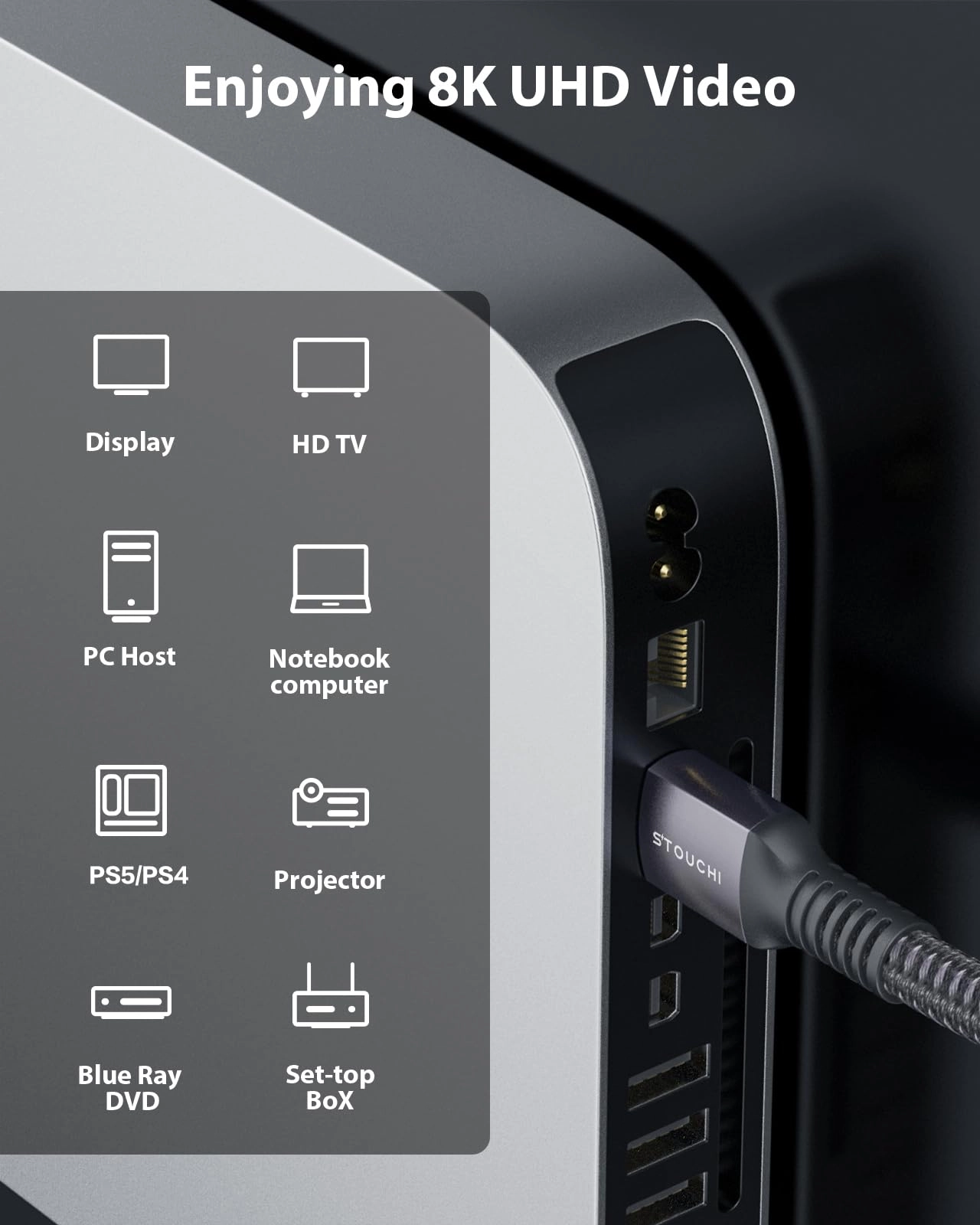 8K HDMI Cable 2.5m