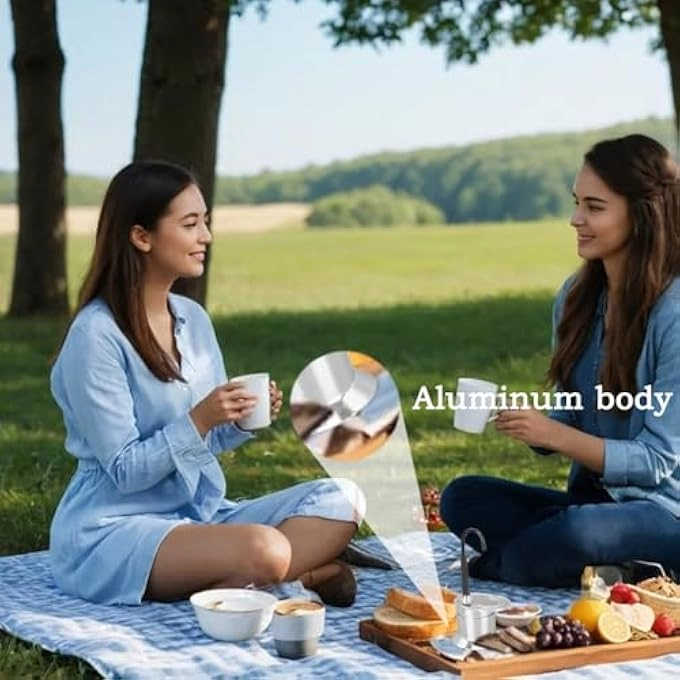 Compact Aluminum Alloy Coffee Pot - 50Ml Portable Stovetop Single Spout