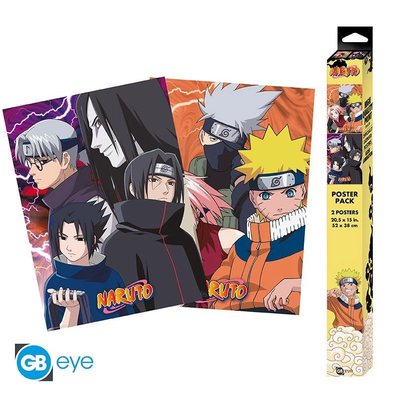 Naruto Set 2 Chibi Posters Team 7 - Laminated paper 52cm x 38cm