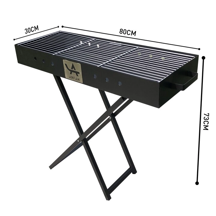 Portable Foldable Charcoal BBQ Grill - Charcoal
