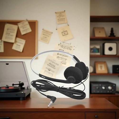 Retro Over-Ear Wired Headphone Set