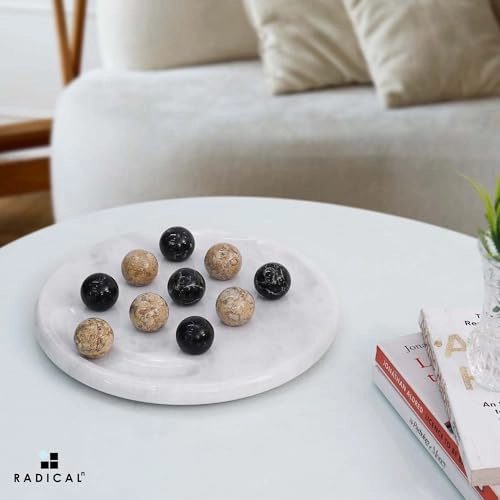 tic_tac_toe - Marble Handmade Red and Coral