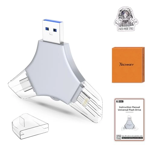 USB 3.0 Flash Drive - USB/Lightning/Type C 64GB