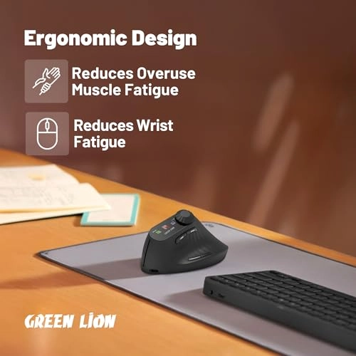 Smart OLED Vertical Mouse - Wireless