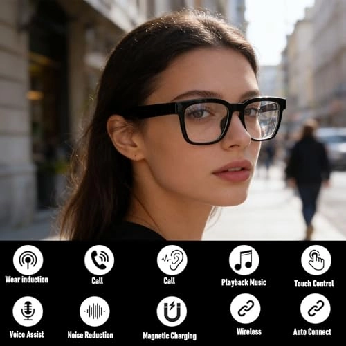 Bluetooth Audio Smart Glasses - Photochromic Lenses Blue Light Blocking