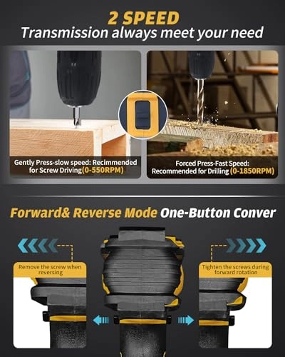 Cordless Drill Driver Set - 2 Amp Hours