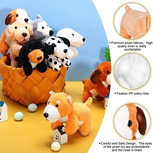 Plush Pets - 8 Pieces 6 inches