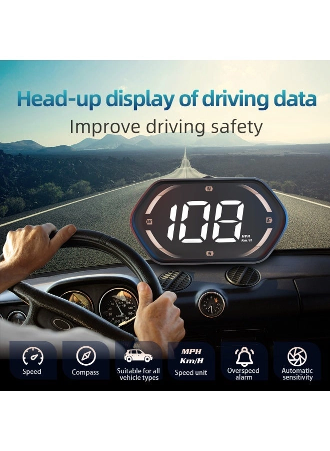 Digital Heads Up Display - GPS 6 modes USB Plug and Play