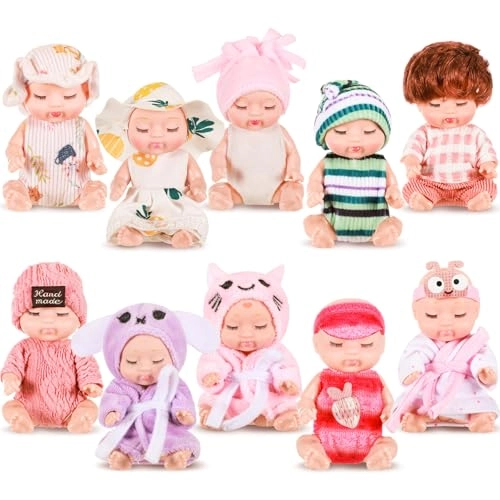 Reborn Baby Doll - 10 Pcs 4 Inch Animal Clothes Ages 3+