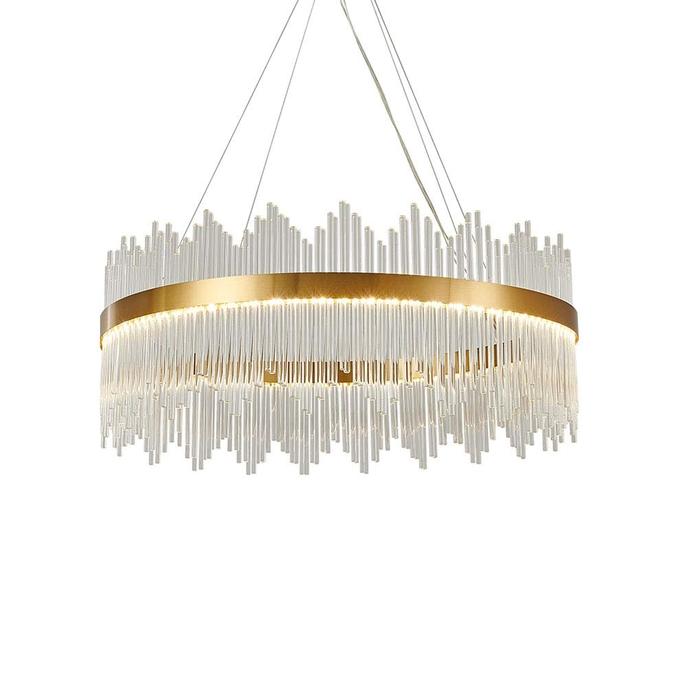 Semi Flush LED - Titanium gold three-color light 60cm