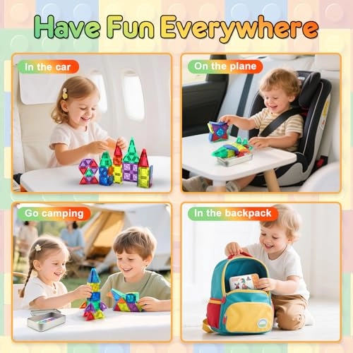 Magnetic Tiles Construction Set - 42 pcs