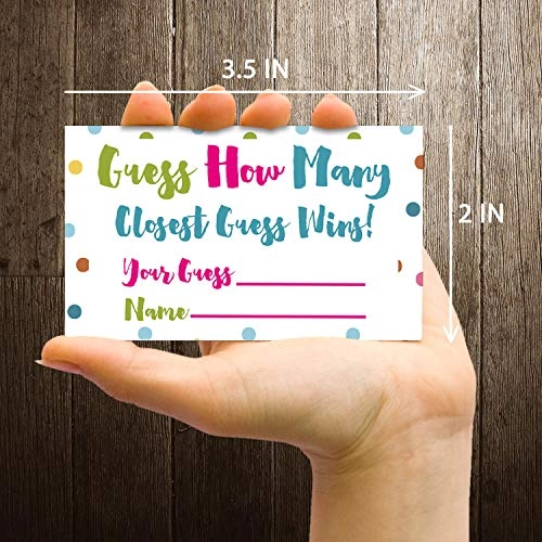 Candy Guessing Game Cards - 50