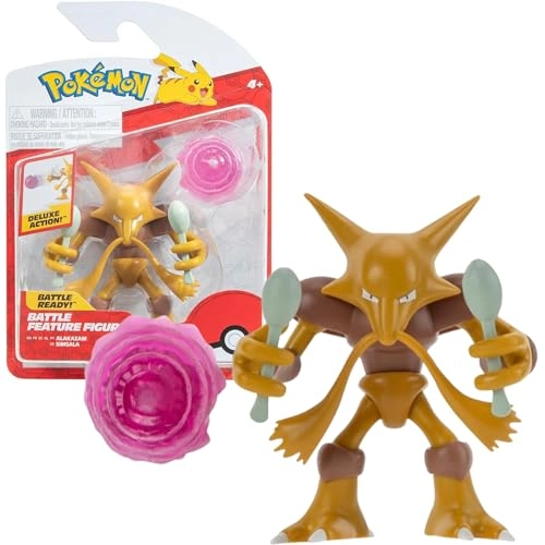 Jazwares Alakazam - Pokémon - Battle Ready Psychic Blast Accessory (11.43 cm)