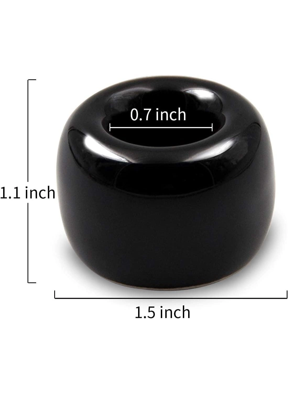 Ceramic Toothbrush Holder - 2-piece White+Black