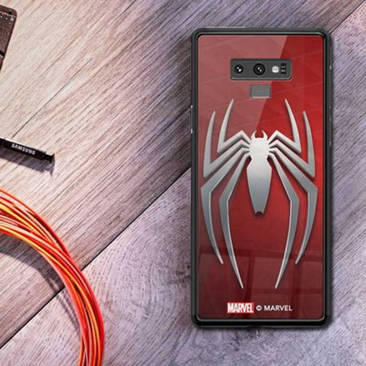 Spiderman Red Logo Cover for Galaxy Note 9