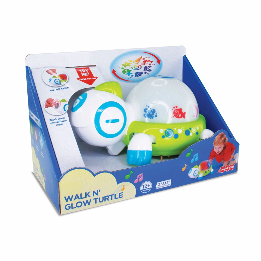 Happy Kids Walk N' Glow Turtle - Suitable for 12 months & above
