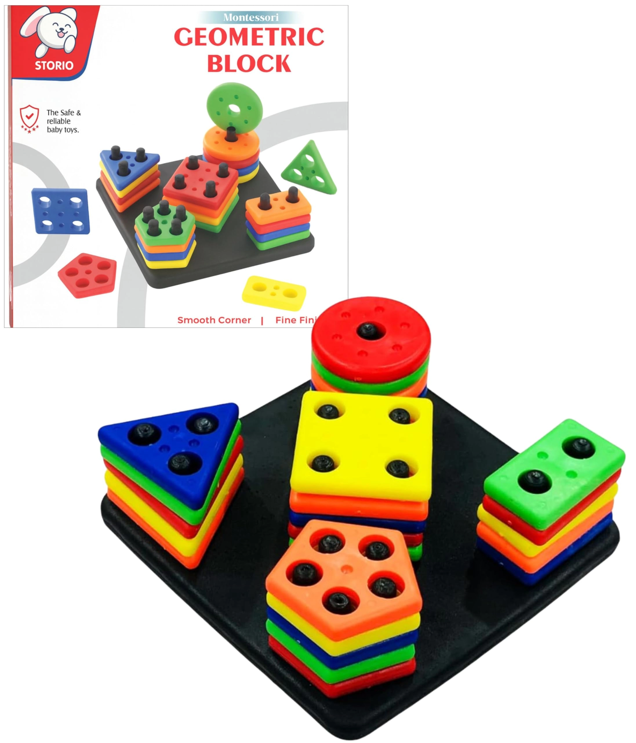 Shape Sorting Stacking Train - 3 Years And Up 1 Piece