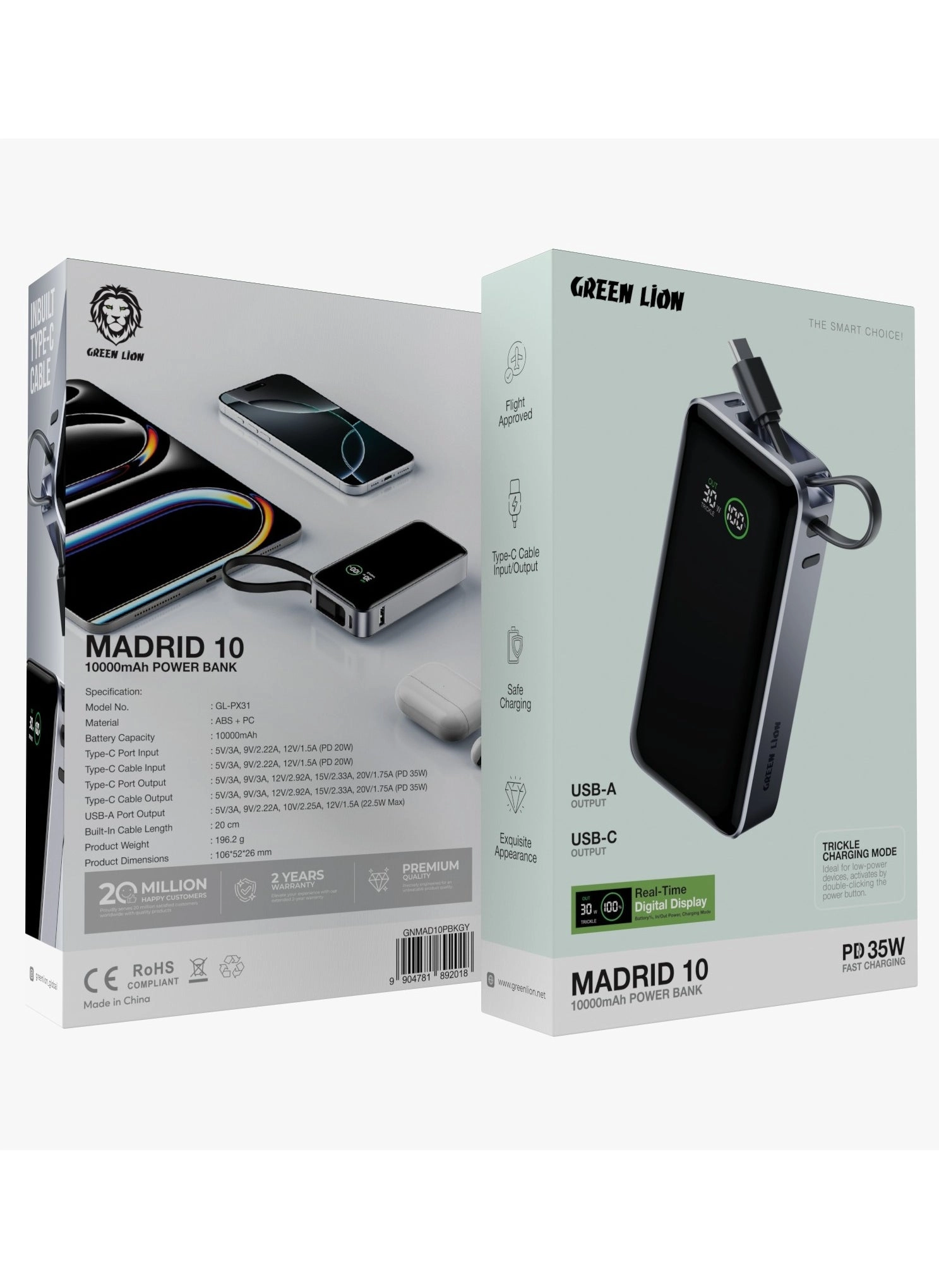 GNRET35W10BK - 10000 mAh 35 Watts