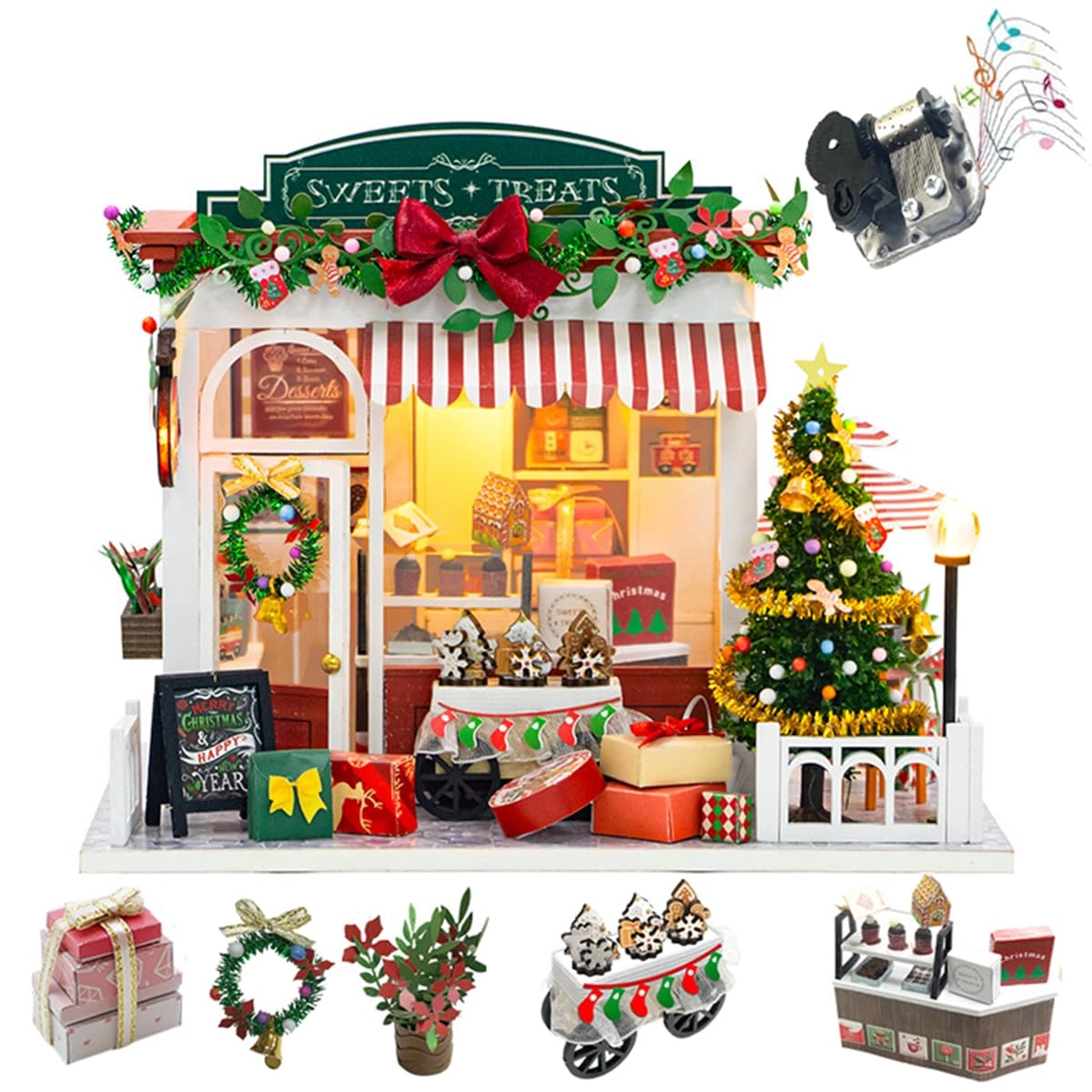 Miniature Wooden Dollhouse Furniture Kit - Creative Room 1:24