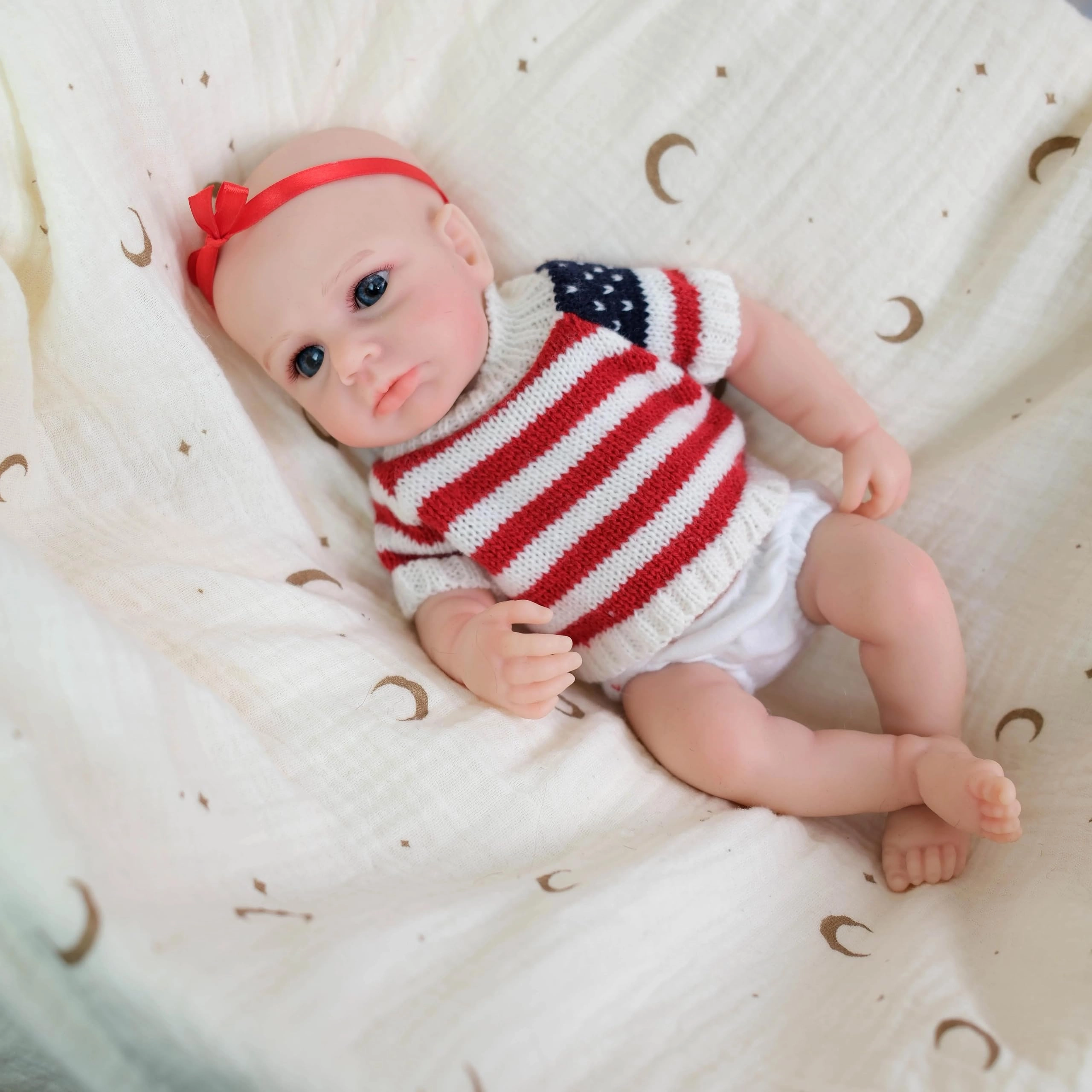 Loulou Awake Reborn Baby Doll - 12 inch Full body silicone Ages 3+