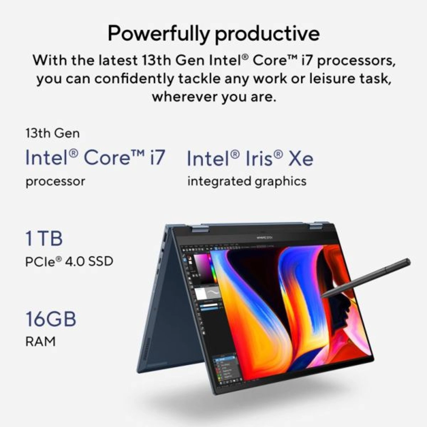 Zenbook 14 Flip OLED UP3404VA-OLEDI7B - 14'' Core i7-1360P 16GB DDR5 1000GB SSD
