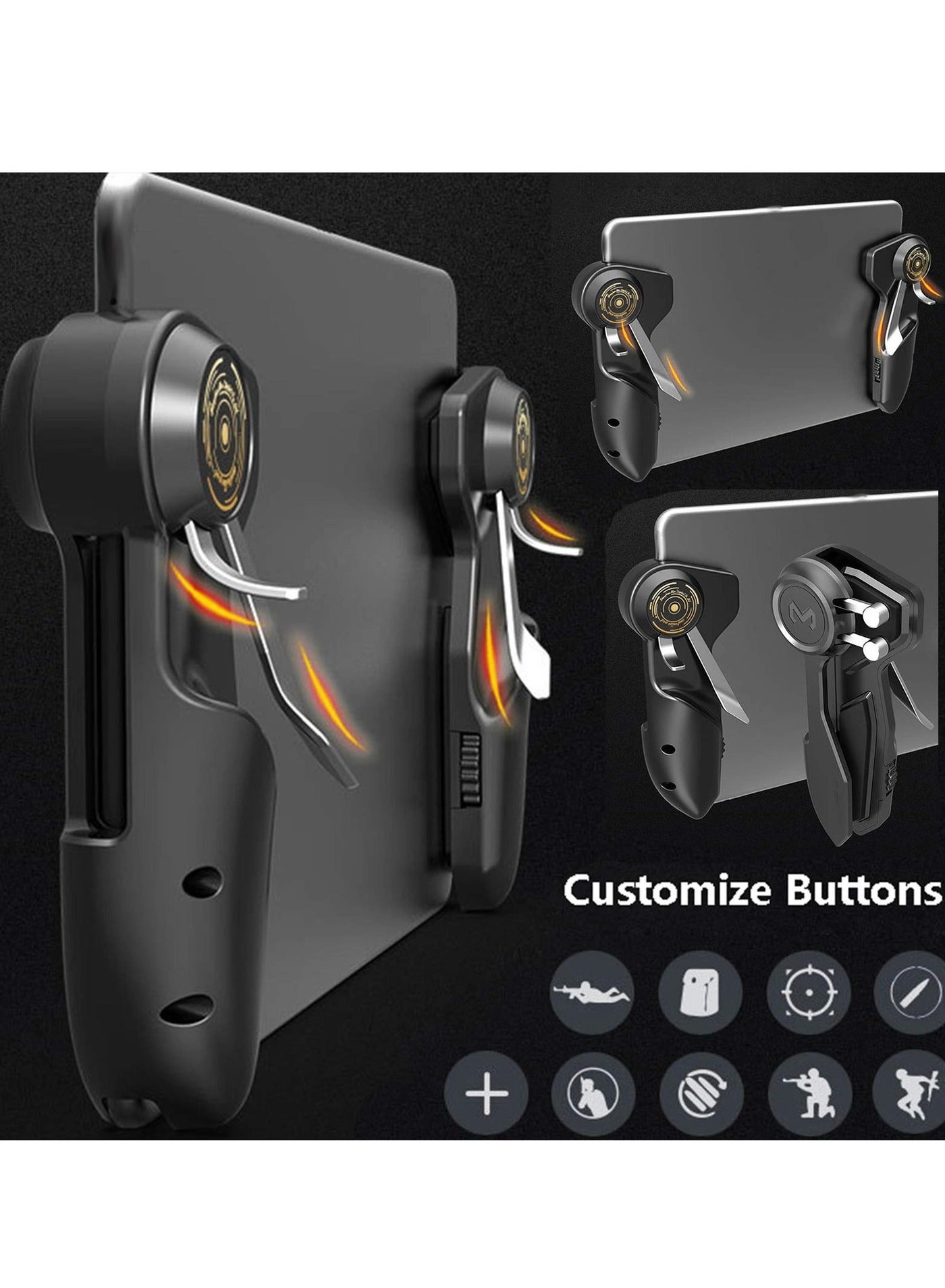 6-Finger Tablet Game Joystick Triggers - PUBG