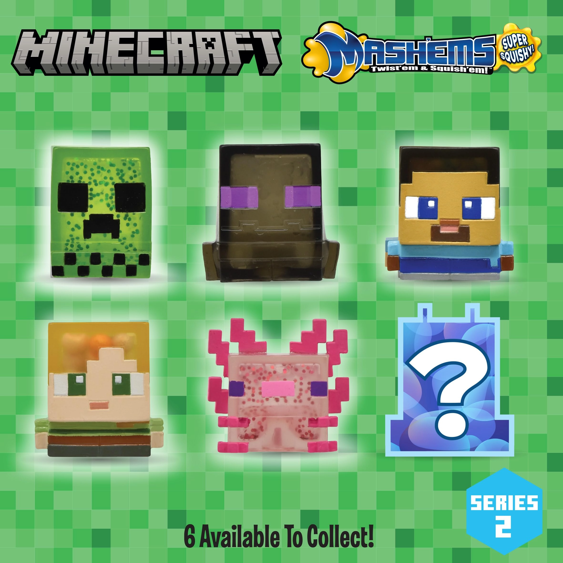 Minecraft Collectable Squishy Characters - 4+ Steve, Alex, Enderman, Creeper 1