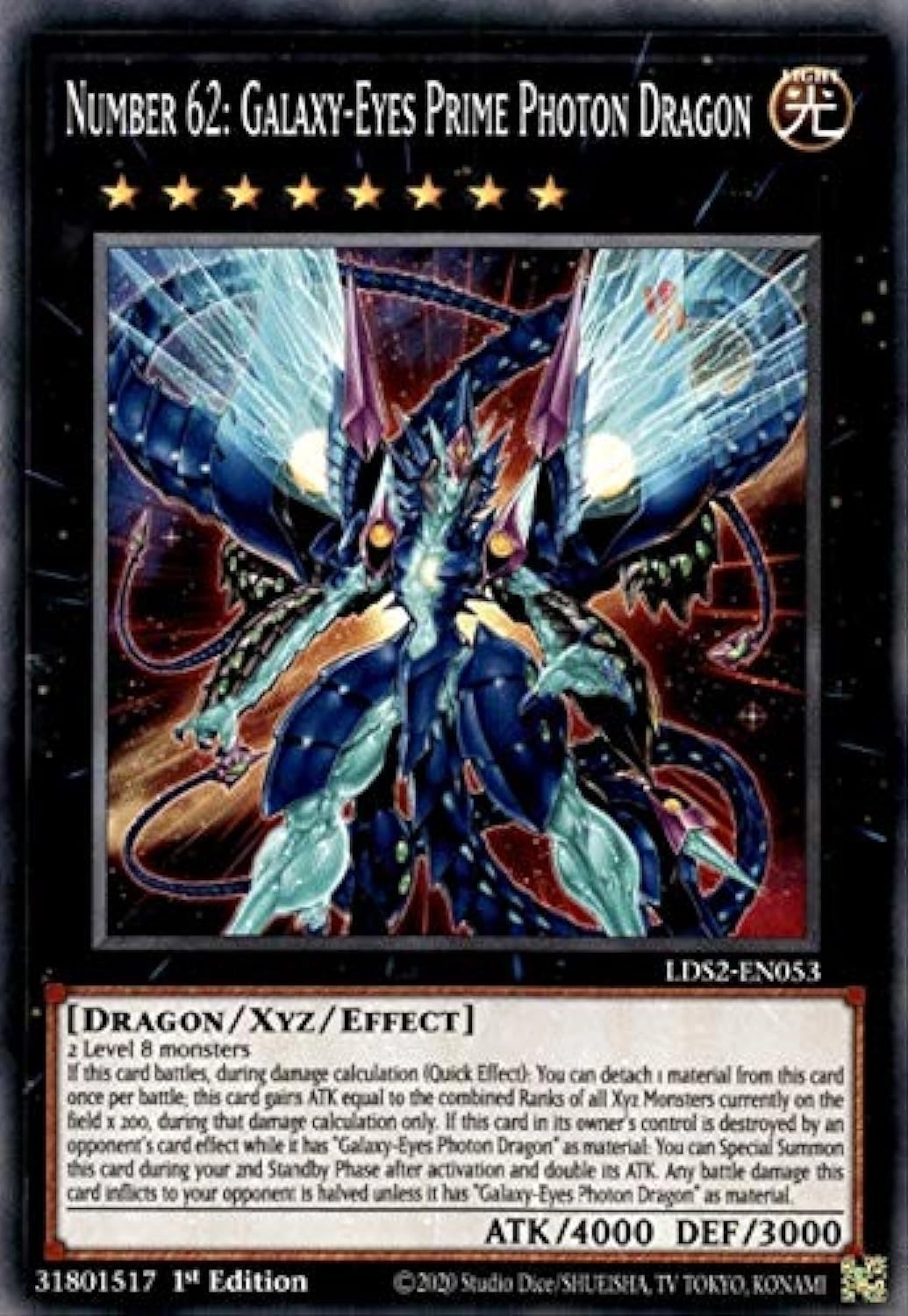 Crystalcommerce Anime Galaxy-Eyes Prime Photon Dragon - LDS2-EN053 1st Edition
