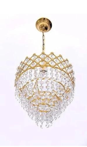 Antique Chandelier - Gold Clear Pendant