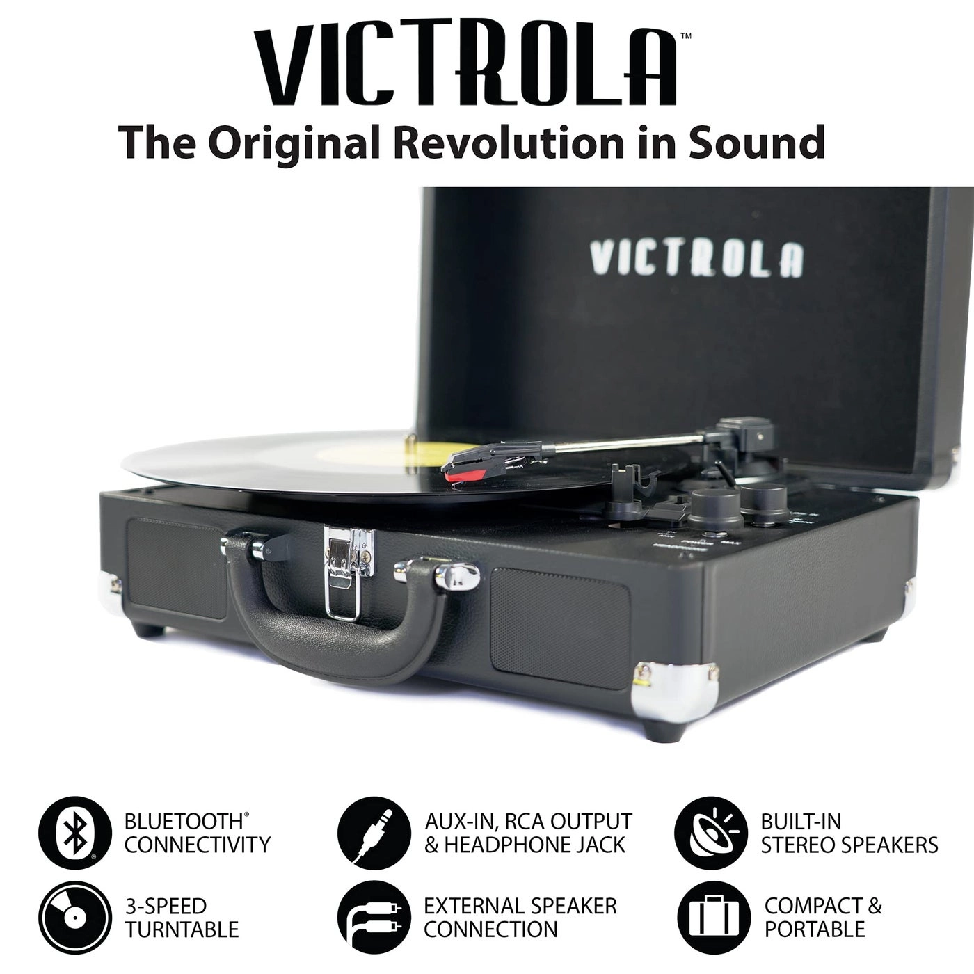 VSC-550BT-HOM - 3-Speed Bluetooth Portable Suitcase Record Player