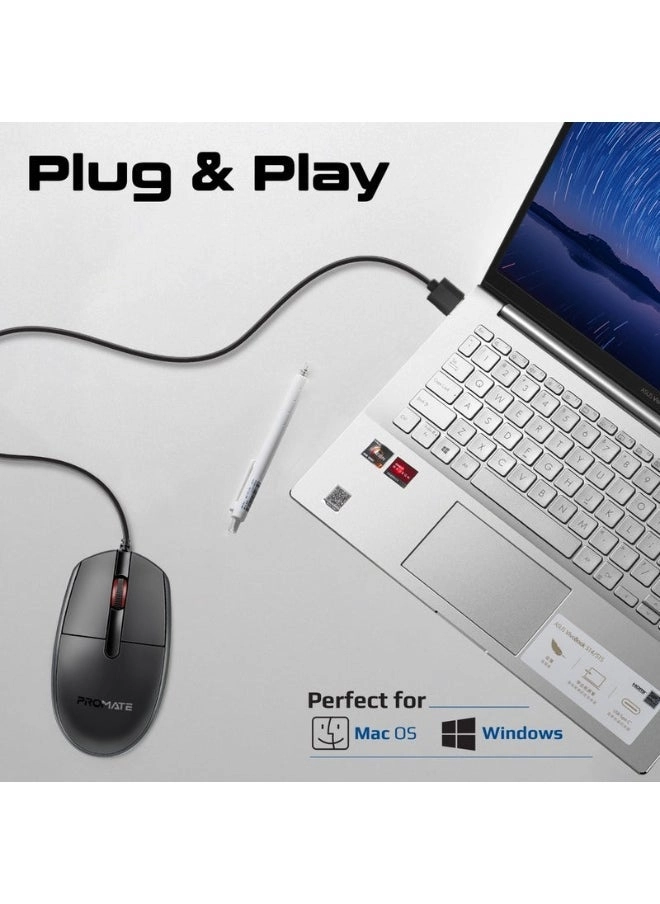 CM-1200 Ergonomic Optical Mouse - Wired